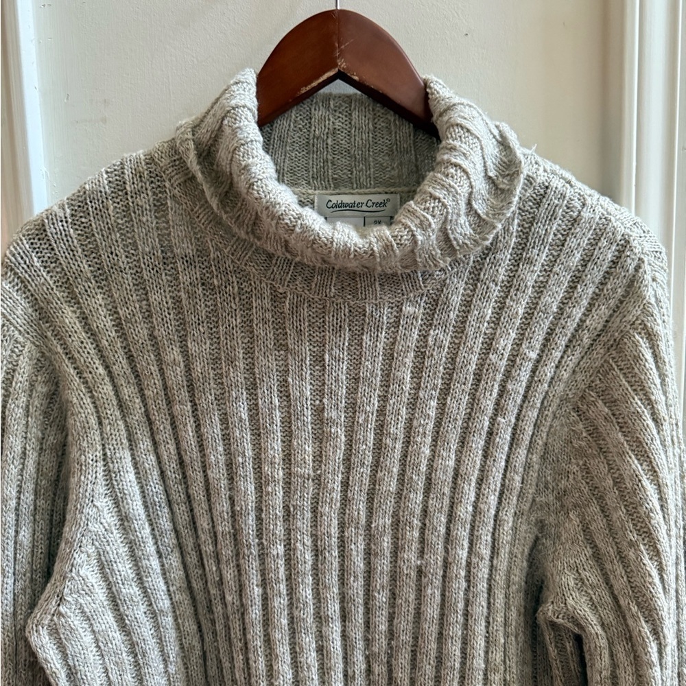Cold water Creek Ribbed Turtleneck Sweater - Picture 3 of 9